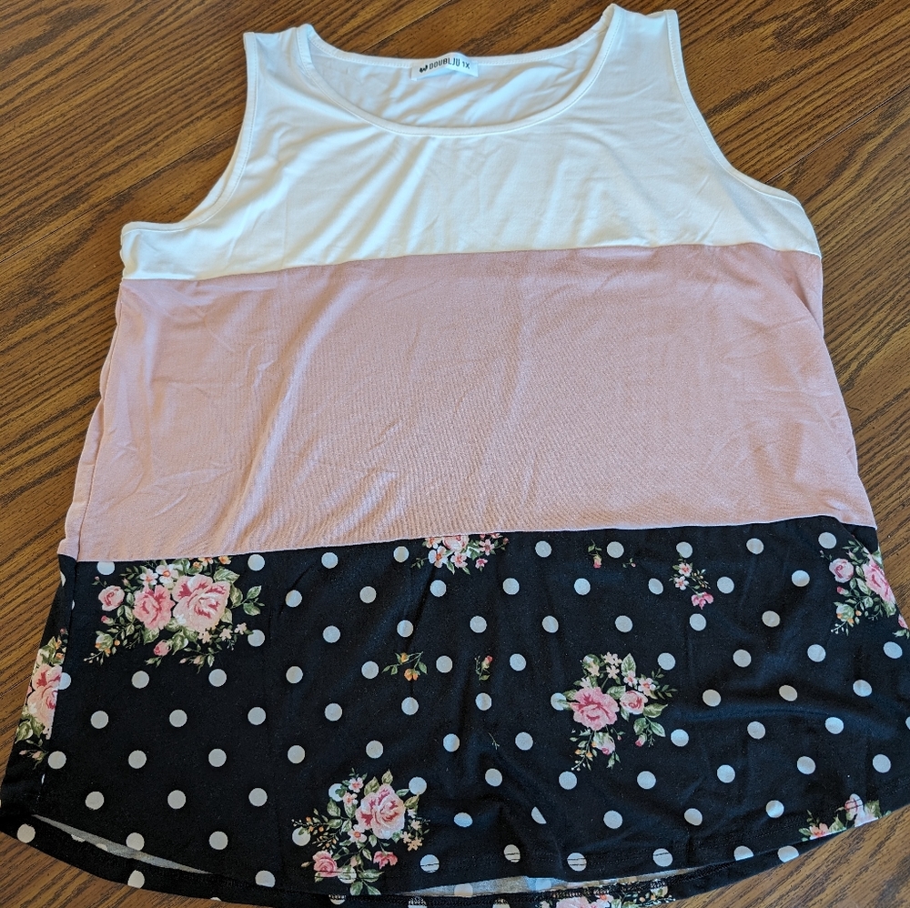 Women's Plus Size Dressy Tank Size 1x- DoublJu Brand- New!